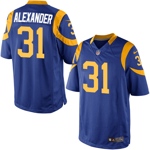 Men's Limited Mo Alexander Nike Jersey Royal Blue Alternate - #31 NFL Los Angeles Rams